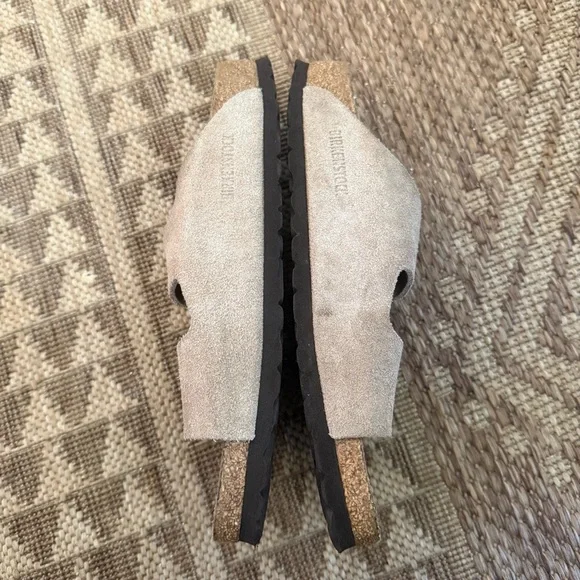 Birkenstock Arizona Suede Leather Slides Sandals Tan Brown  10 M 8 EUR 41 - Picture 2 of 6